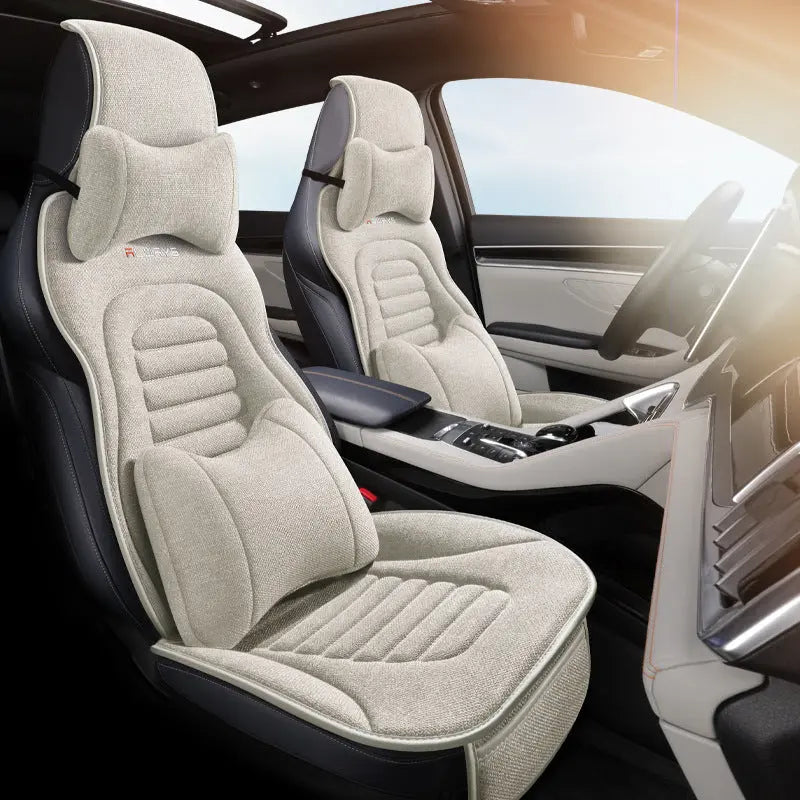 Housse Siège Auto Universelle SADDLE Beige Deluxe Edition-Universal