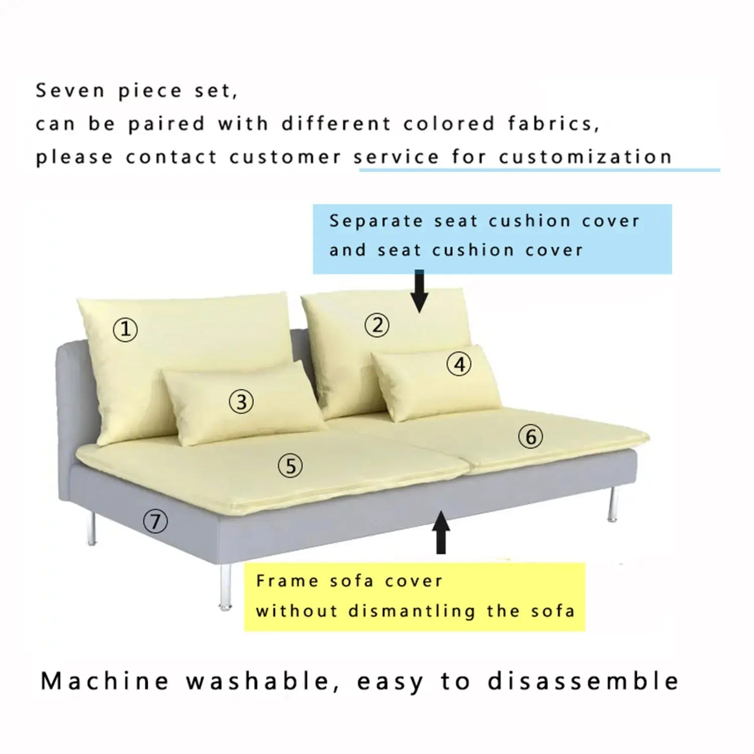 Housse Soderhamn Moderne CREZIA Housse de France