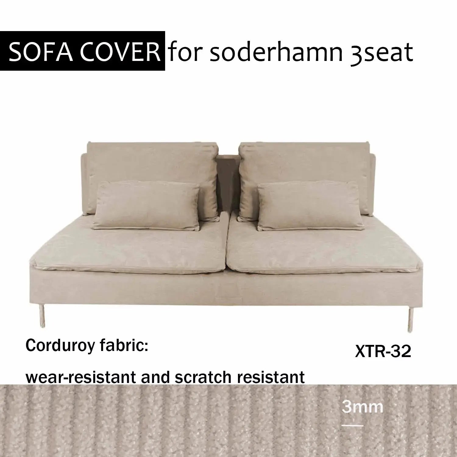 Housse Soderhamn Moderne CREZIA Housse de France