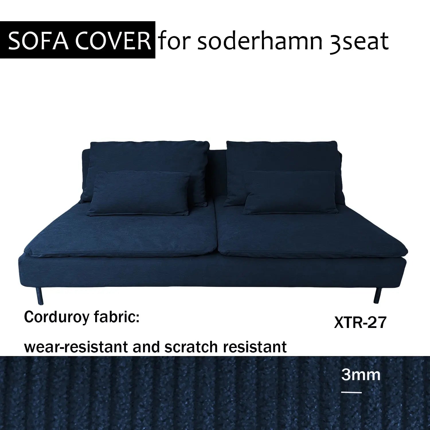 Housse Soderhamn Moderne CREZIA Housse de France