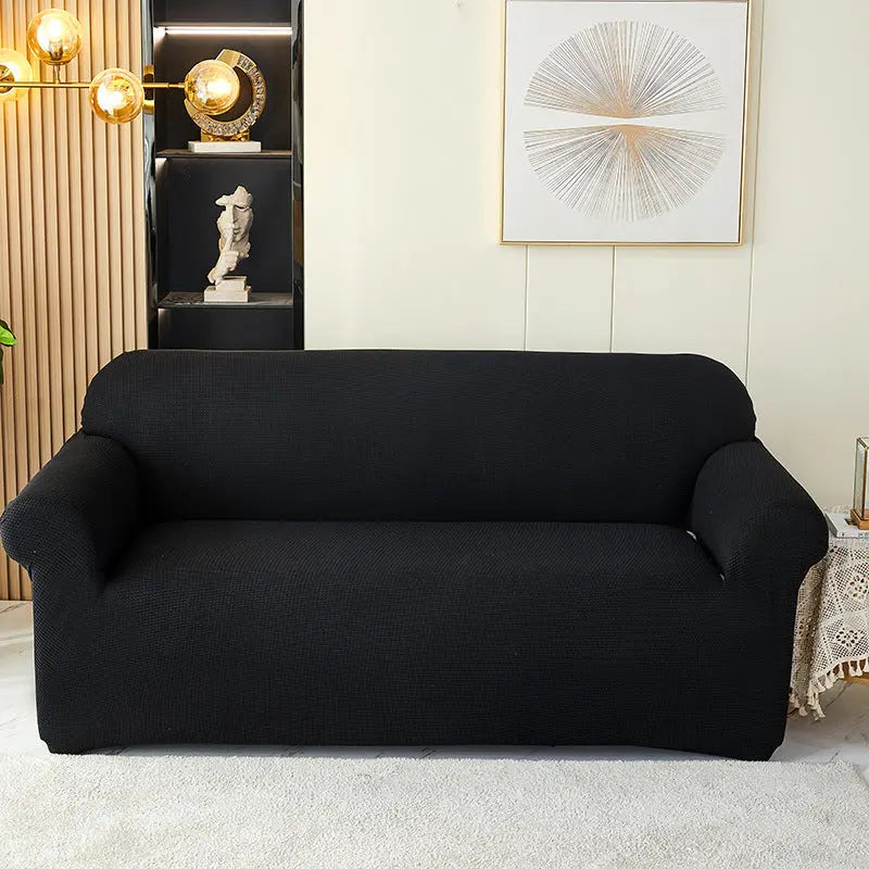 Housse Soderhamn Velours Extensible CORVELIA Black-185To230CM