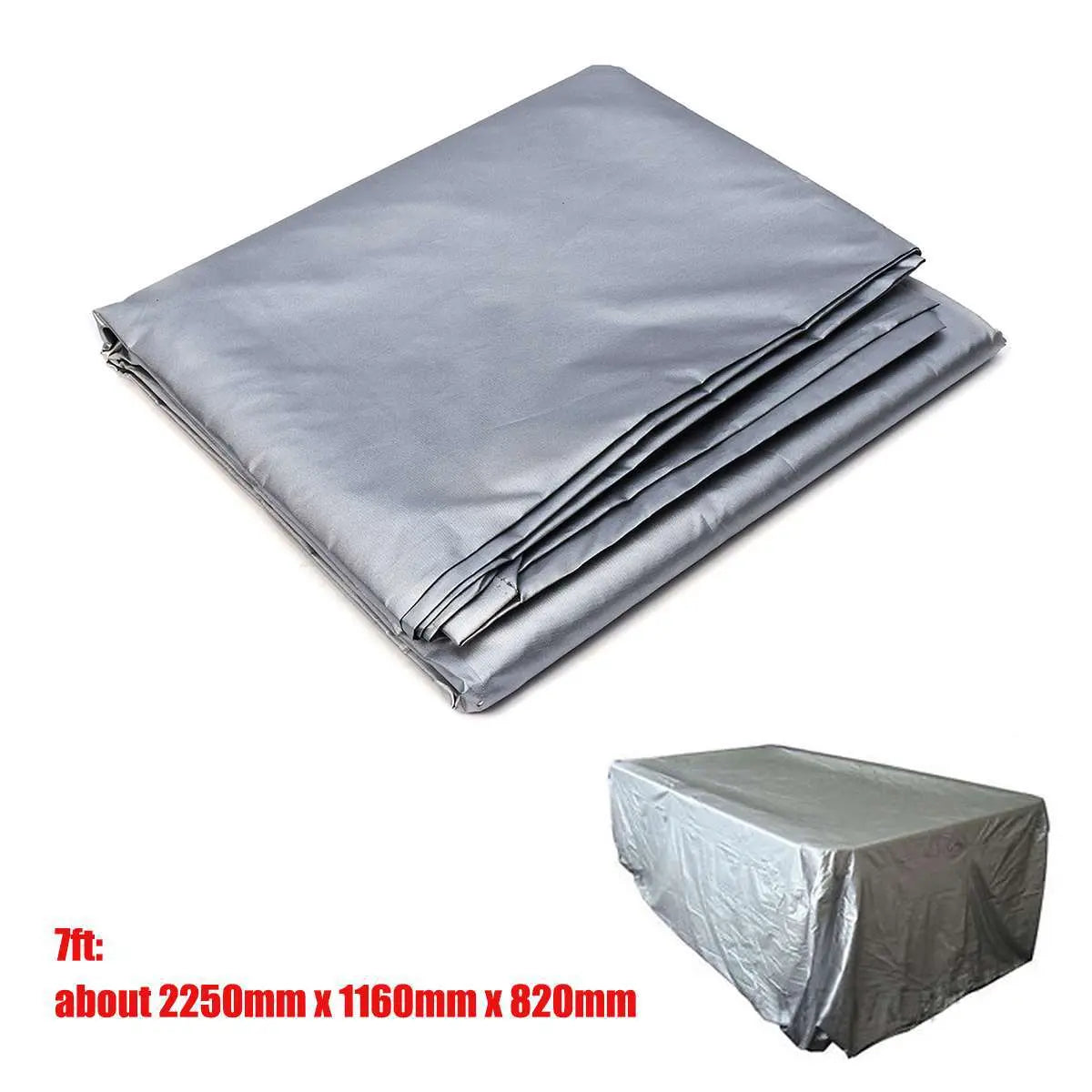 Housse Table Billard Imperméable OXFORDI Silver-225x116x82cm