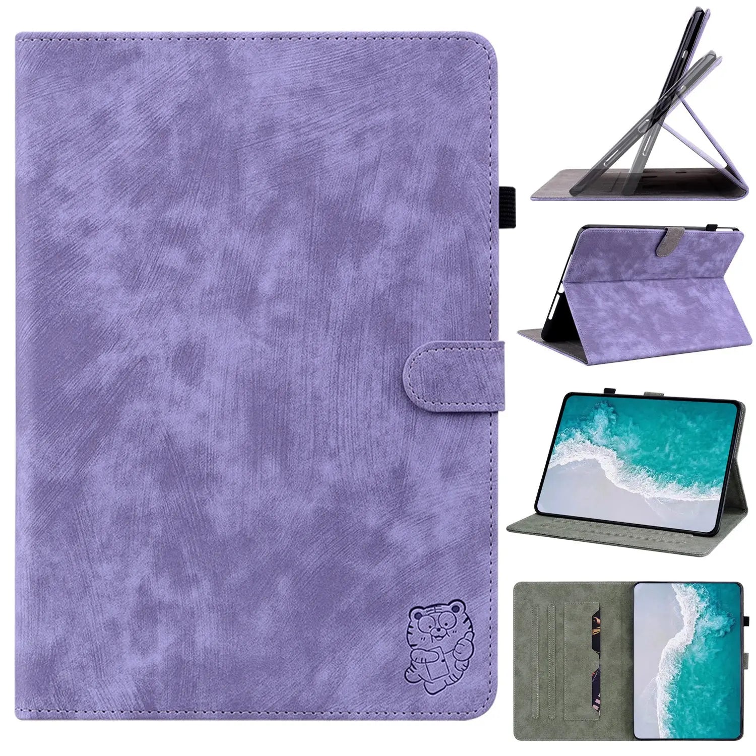 Housse Tablette Cuir Affiné PROTEVA Purple-IPadpro11 2024