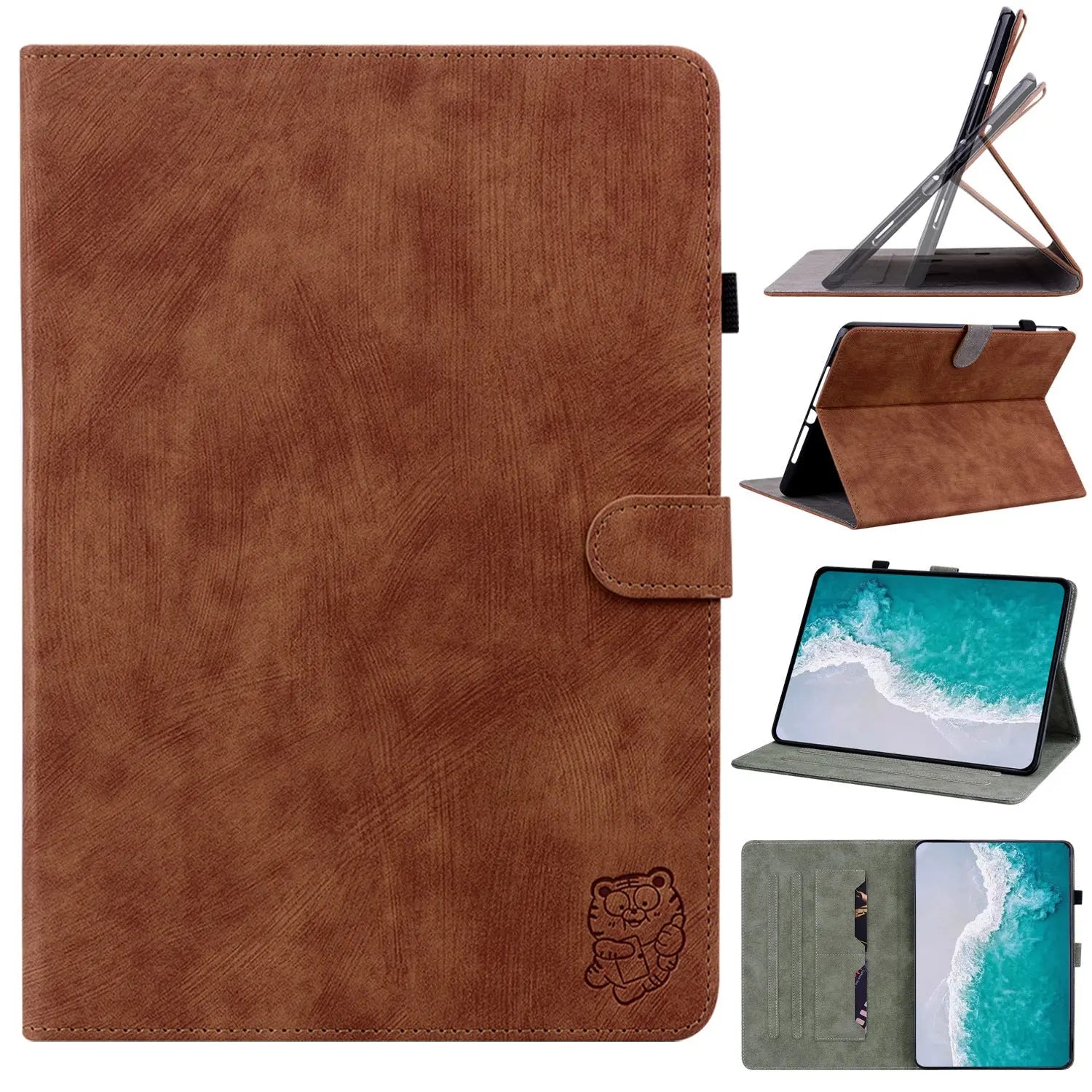 Housse Tablette Cuir Affiné PROTEVA Brown-iPad Air 13