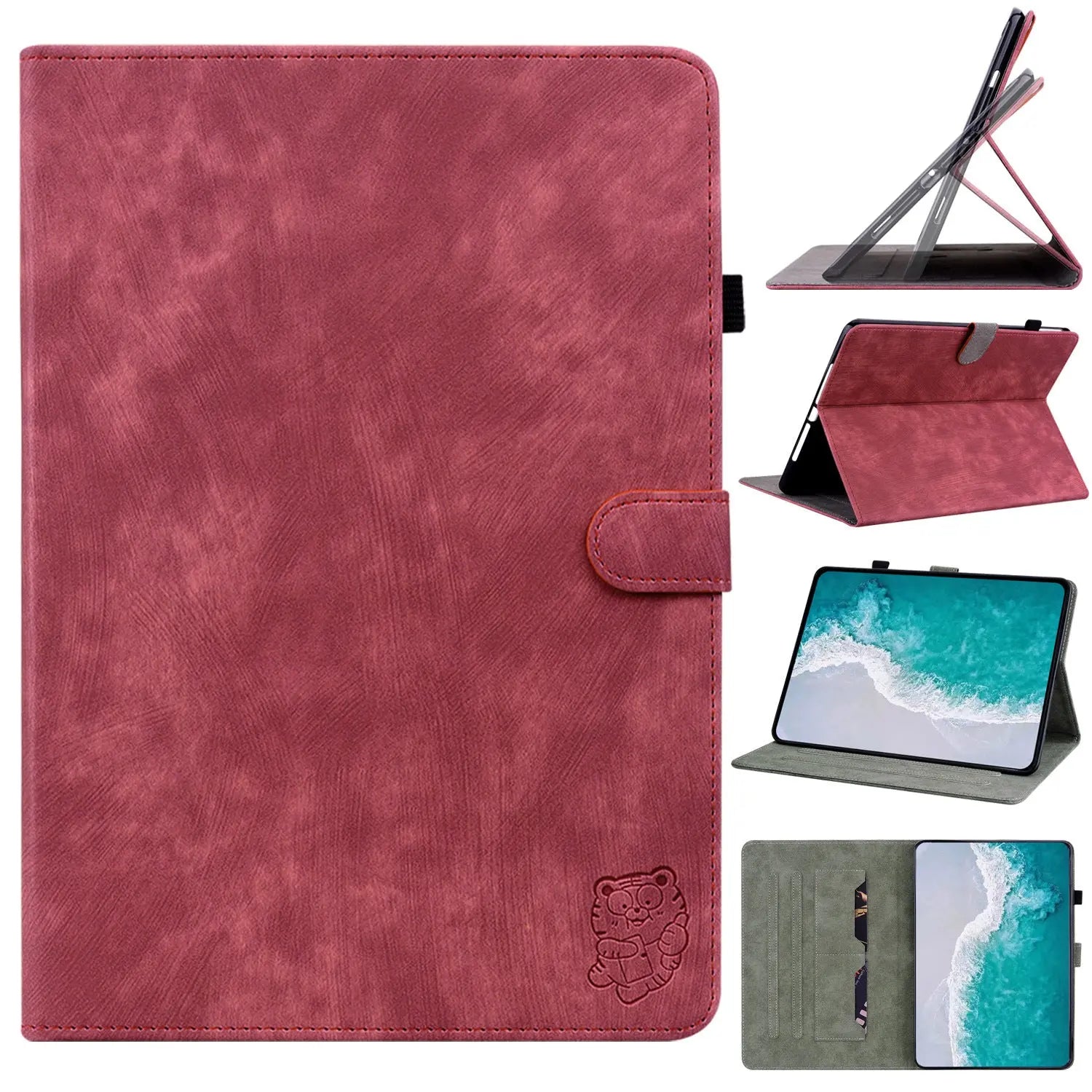 Housse Tablette Cuir Affiné PROTEVA Red-ipad 5or6