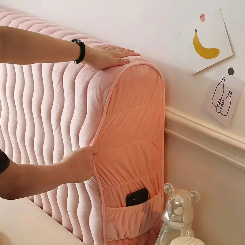 Housse Tête de Lit Velours Doux PLUVENT Housse de France