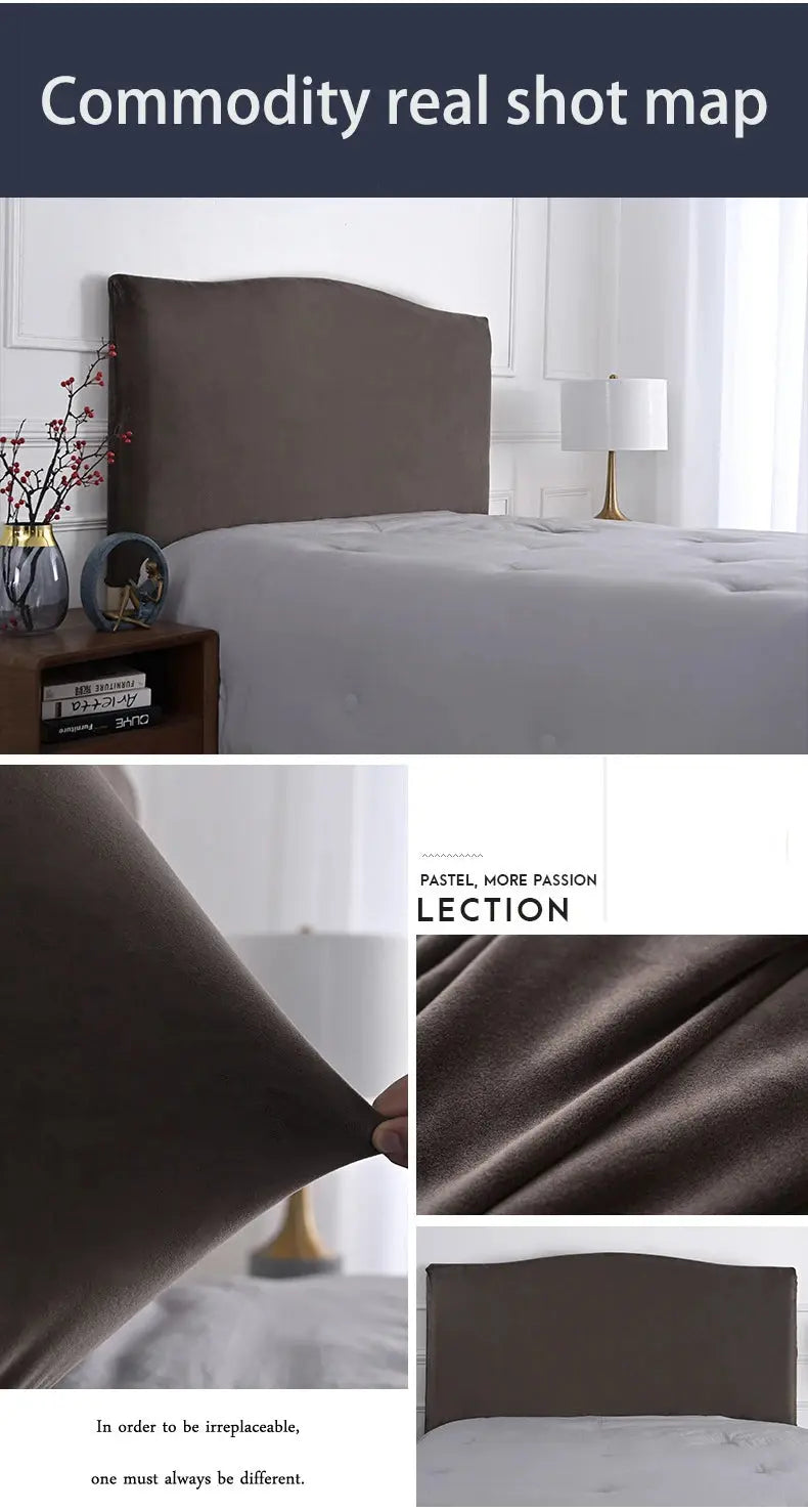 Housse Tête de Lit Velours Élastique VELUNA Housse de France