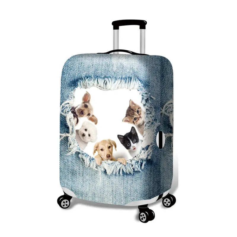 Housse Valise Cartoon Polyester CUBRIA White-M