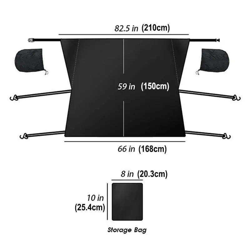 Housse Voiture Anti Grêle Universelle VELNOX Black-1Set of Cover