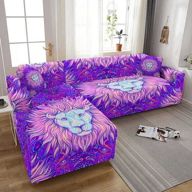 Housse canapé d'angle ELUNM motif astrale Housse De France