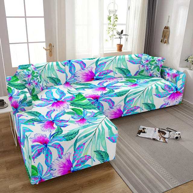 Housse canapé d'angle LEAFSOF Housse De France