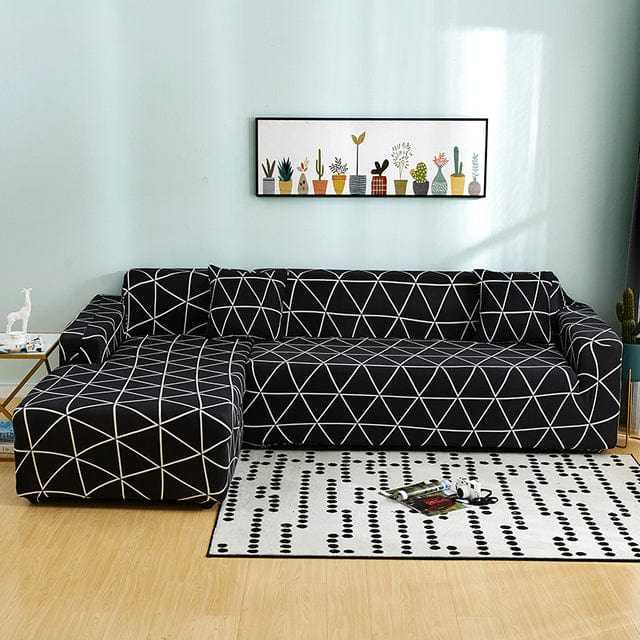 Housse canapé d'angle PAPYJON, protection pour canapé en L Housse De France