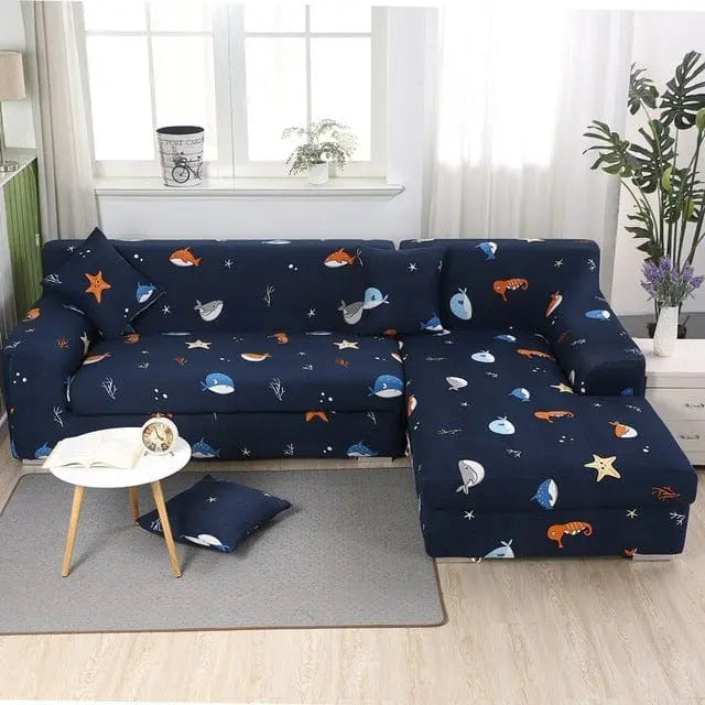 Housse canapé d'angle ou canapé en L BENZEA Housse De France