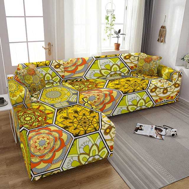 Housse canapé d'angle ou canapé en L - CAMELEON Housse De France