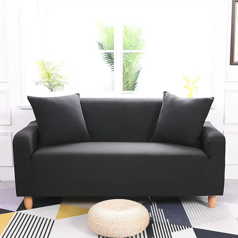 Housse de Canapé Extensible STRETCHY Black-L