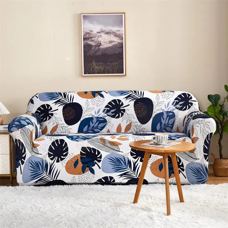 Housse de Canapé Imprimée ELASTIK Monet-For Four Person Sofa