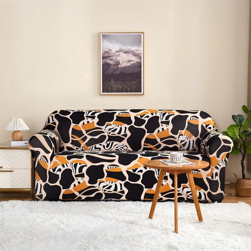 Housse de Canapé Imprimée ELASTIK Tunnel-For Three Person Sofa