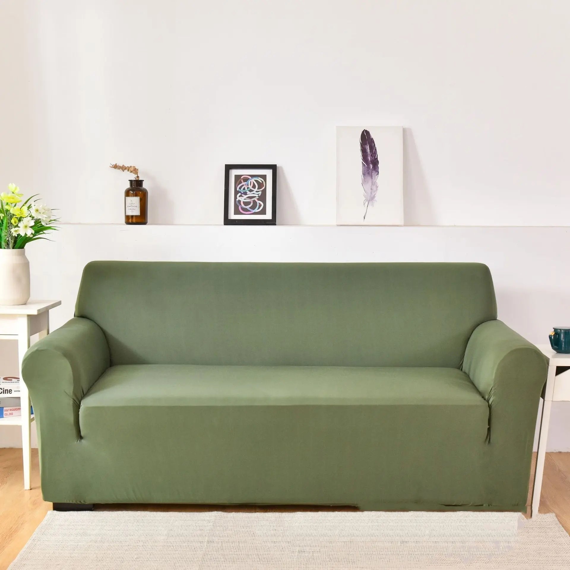 Housse de Canapé Anti-dérapant LIVARO Army Green-Double