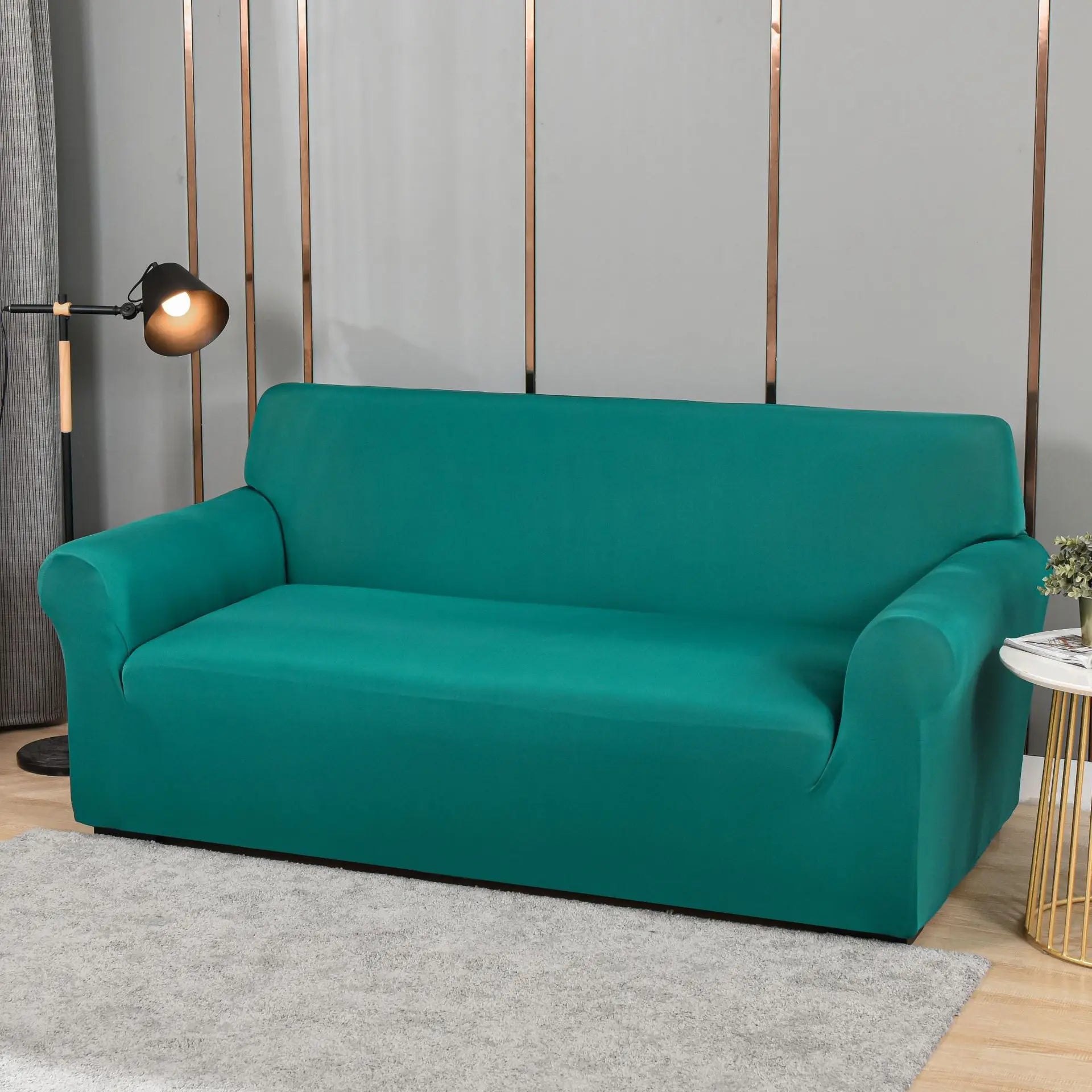 Housse de Canapé Anti-dérapant LIVARO Sky Blue-Double