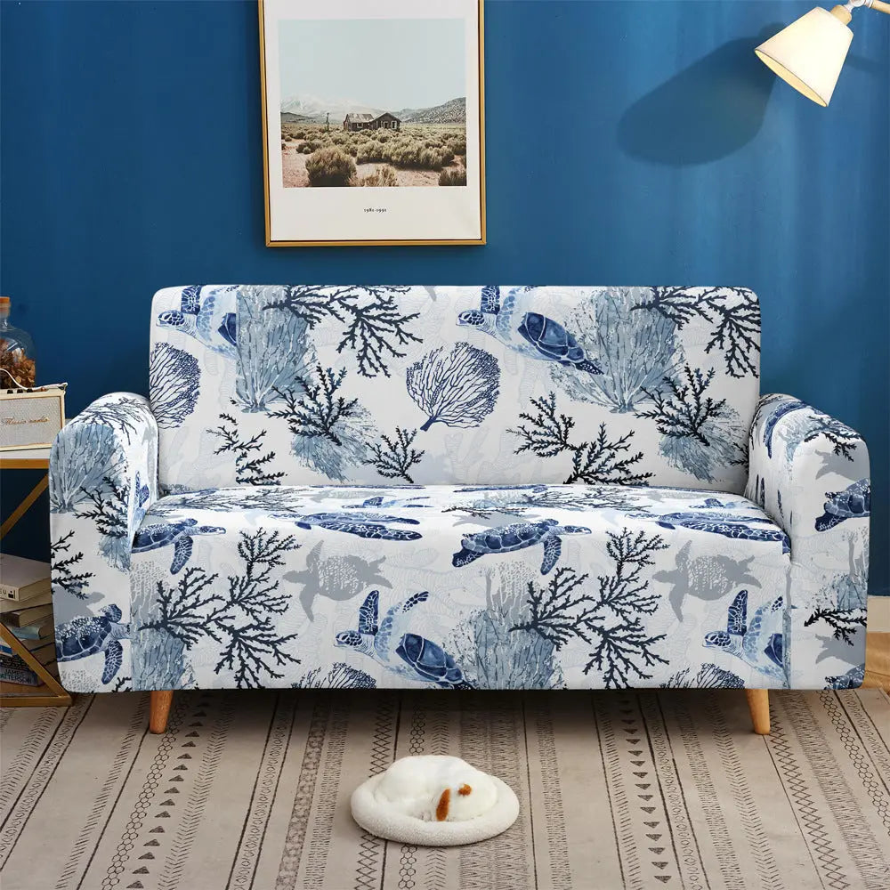 Housse de Canapé Élastique Ocean WAVES Ahw24-190x230cm Three Seat