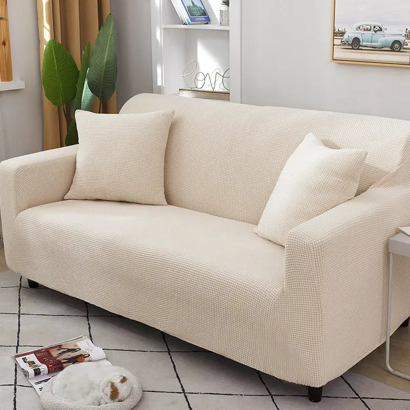 Housse de Canapé Extensible CraftedEN Beige-M Double