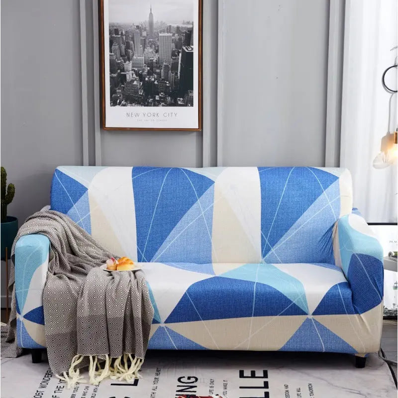 Housse de Canapé Extensible LORNA Sky blue-235to 300cm