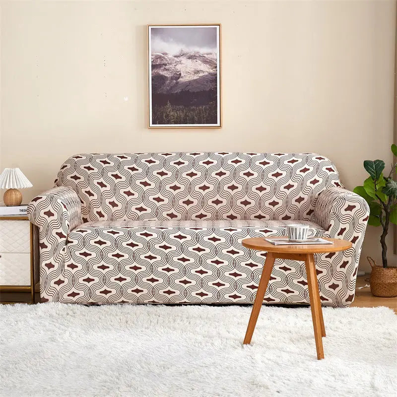 Housse de Canapé Imprimée ELASTIK Melody-Double Sofa