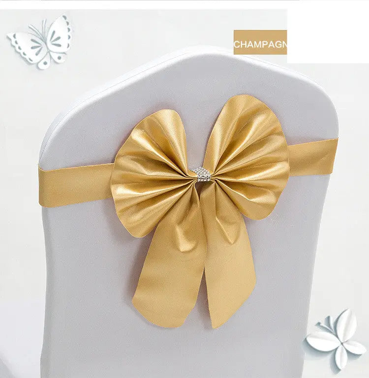 Housse de Chaise Mariage Élégante FLORINA Champagne