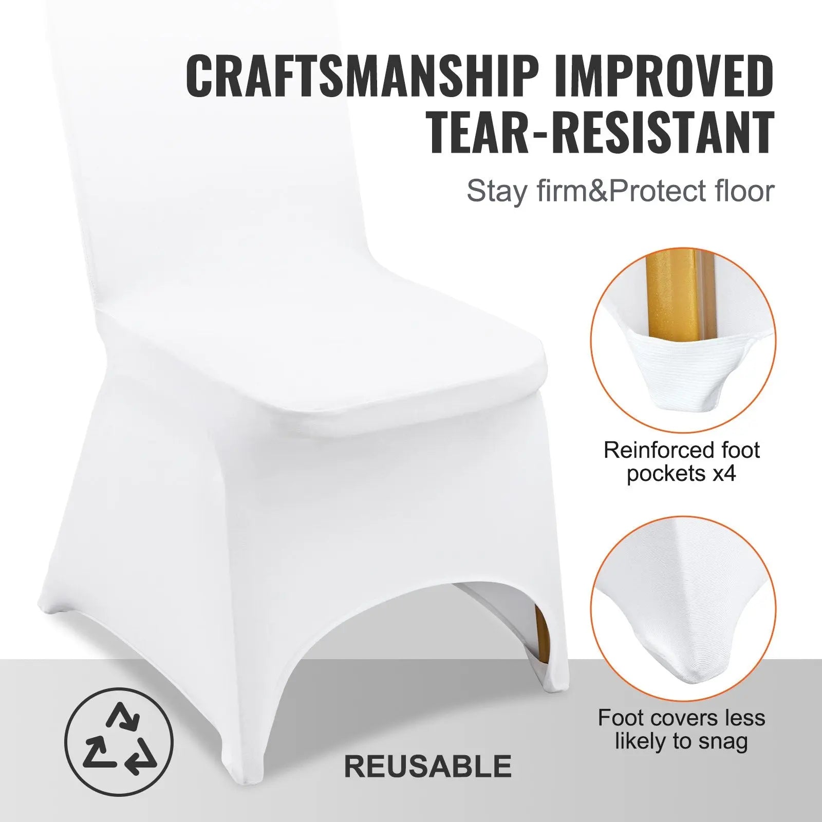 Housse de Chaise Mariage Extensible LUMINA