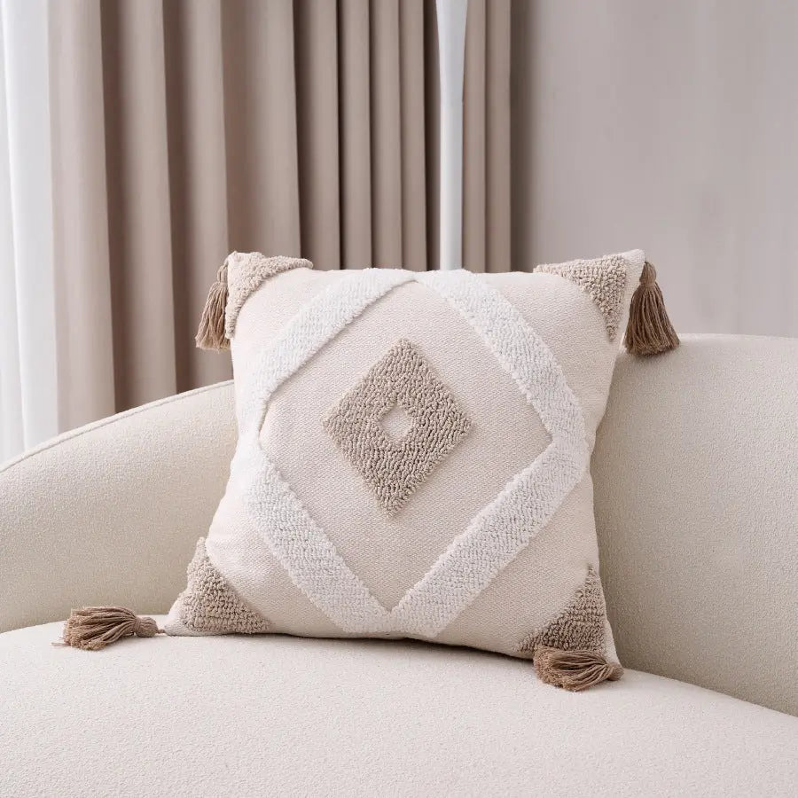 Housse de Coussin Bohème MELODIA Loop Rhombus-45 X45cm Pillow Cover