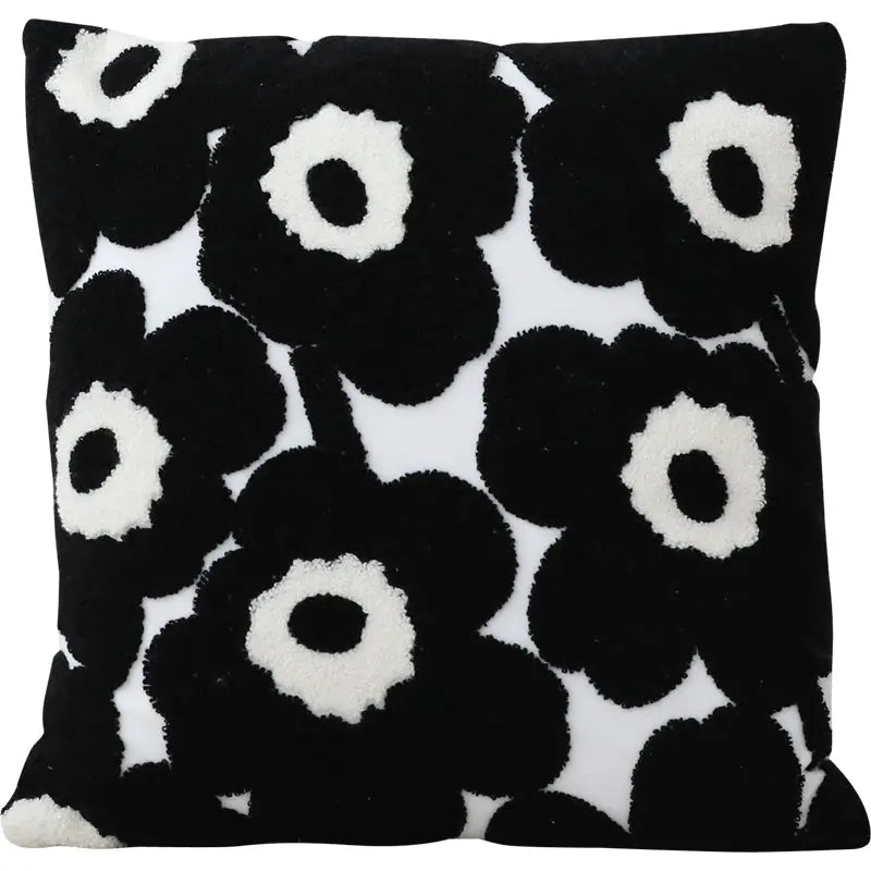 Housse de Coussin Broderie Finland Black-About 43x43cm cloth cover only