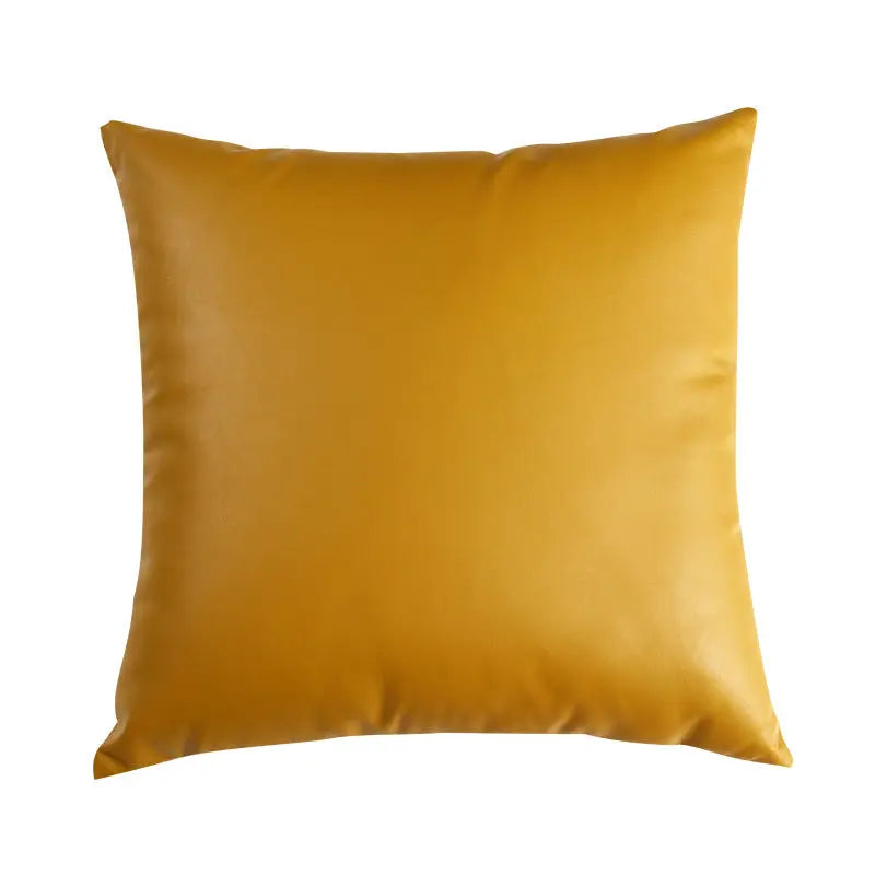 Housse de Coussin Cuir Moderne CILEX Caramel colour-50X50CM-Pillowcase