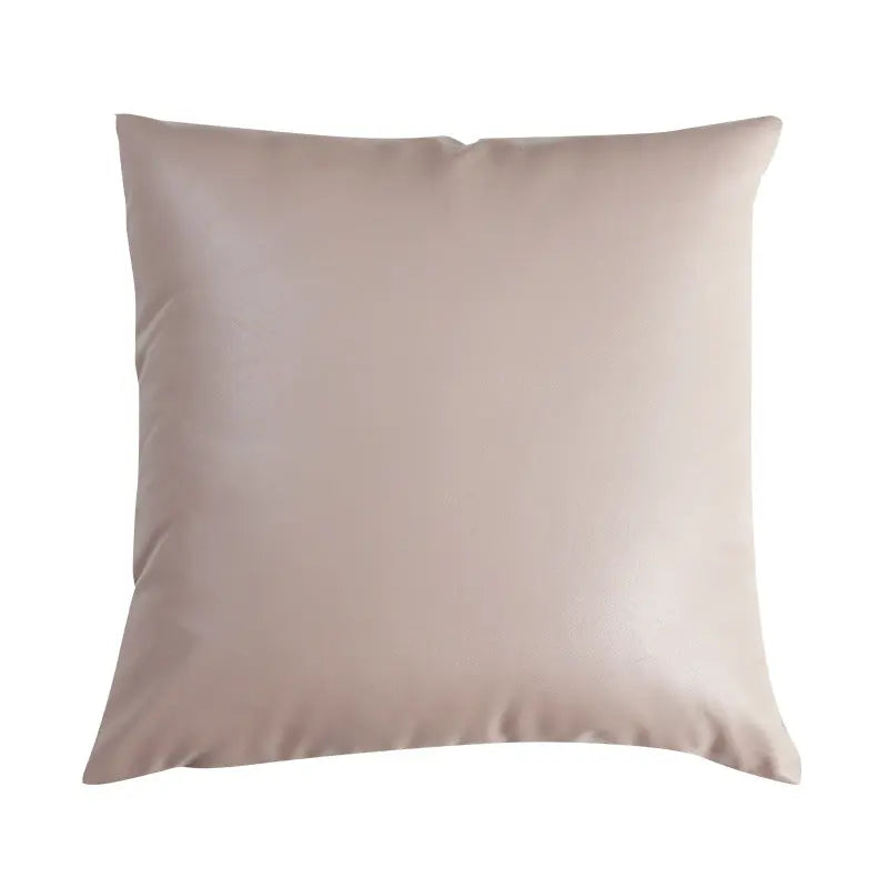 Housse de Coussin Cuir Moderne CILEX Pink-50X50CM-Pillowcase