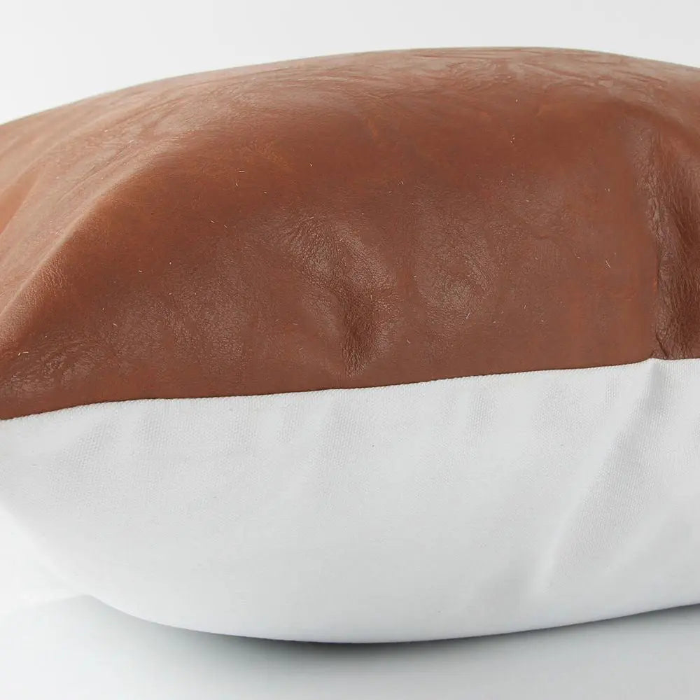 Housse de Coussin Cuir Rayé EVORA