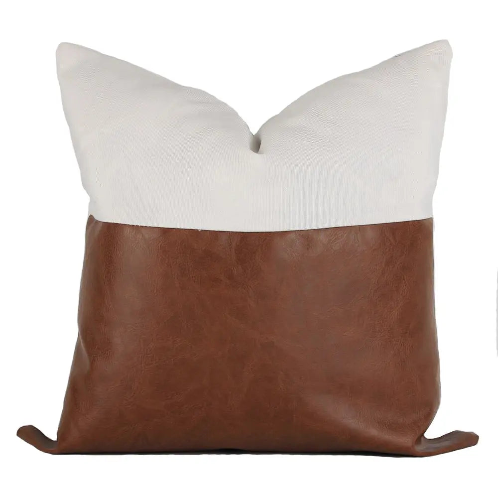 Housse de Coussin Cuir Rayé EVORA No1-45x45cm
