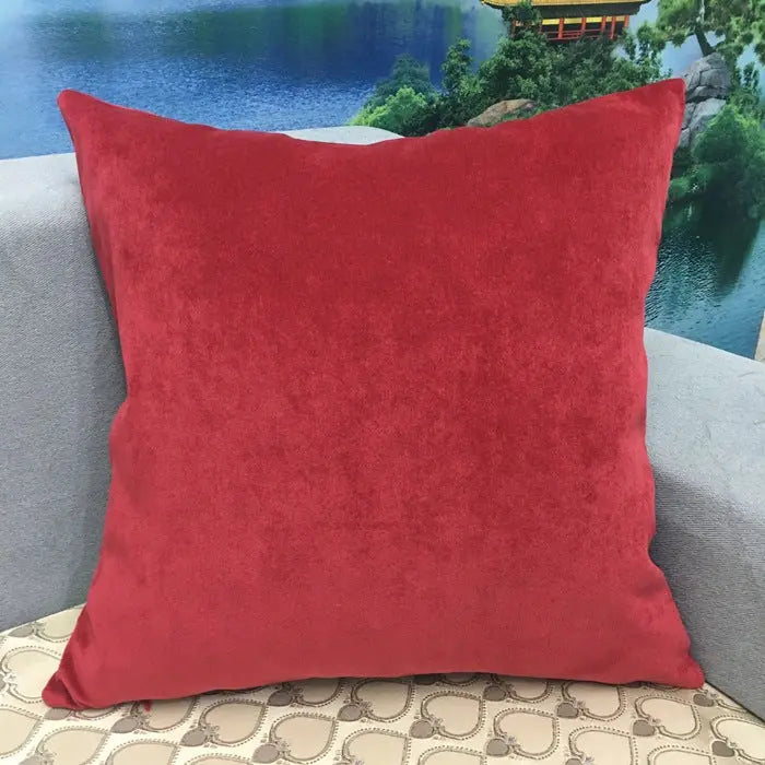 Housse de Coussin Déco KOLVIA Red Solid Color-50X50cm Without Core