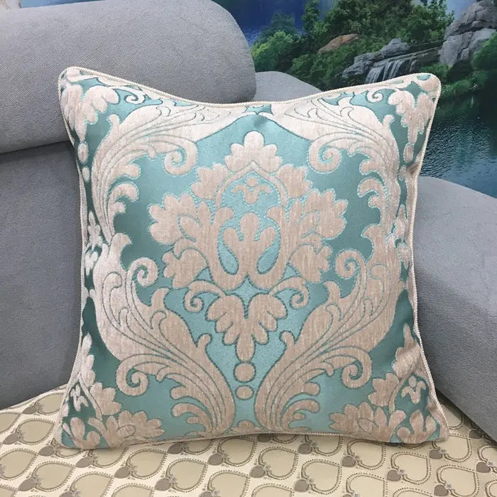 Housse de Coussin Européen Style AXORA Lake Blue Green-60X60CM Without Core