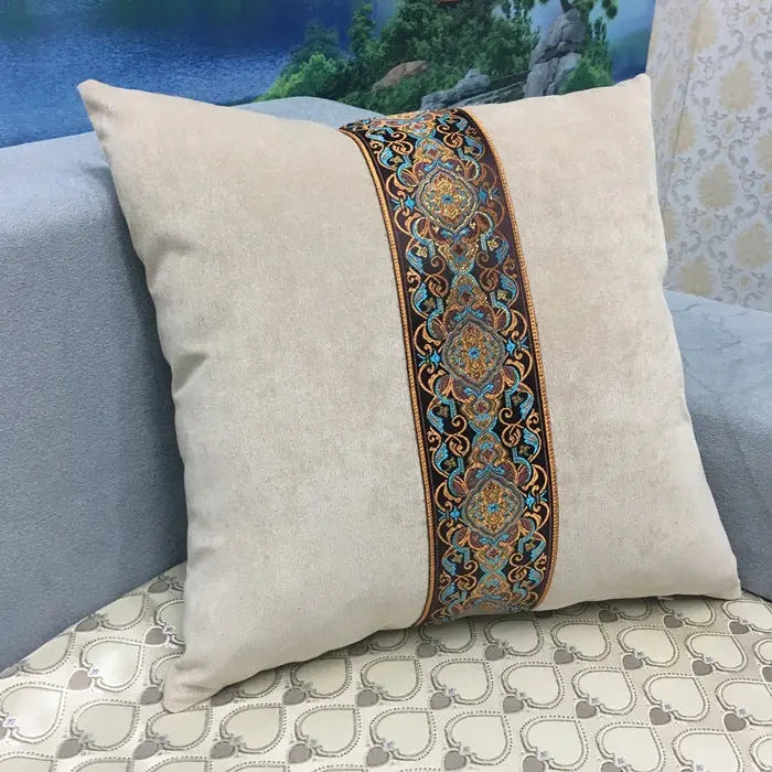 Housse de Coussin Européen Style AXORA Beige-40X40cm Without Core