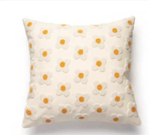 Housse de Coussin Fleur Confort FLEURIN Beige square pillow-45x45cm-Pillowcase