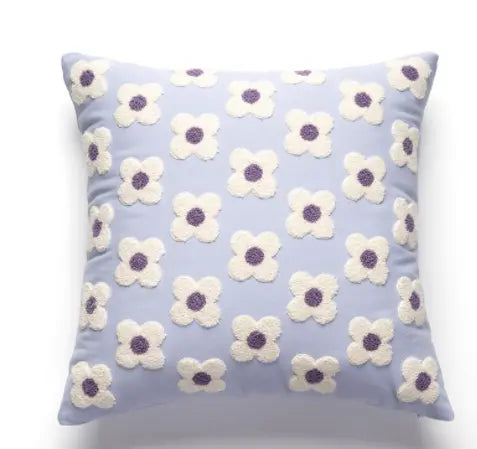 Housse de Coussin Fleur Confort FLEURIN Light Purple Square Pillow-45x45cm-Pillowcase