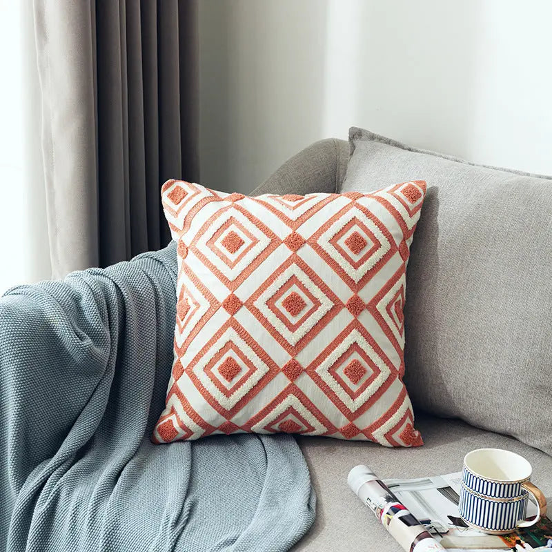 Housse de Coussin Géométrique SCANDA Pink