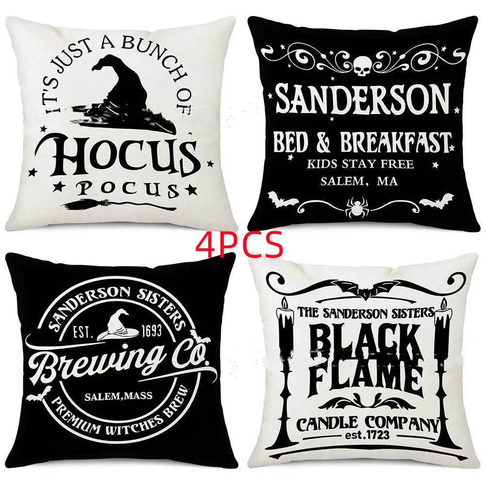 Housse de Coussin Halloween Chic BRUME ABCD-45x45cm