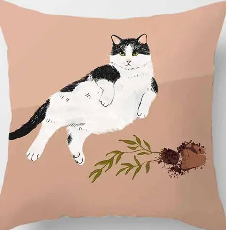 Housse de Coussin Imprimé ZIGRA 45 × 45 Single sided-Cat4