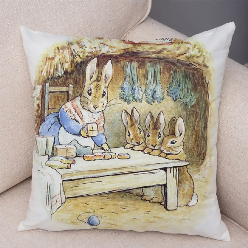 Housse de Coussin Lapin Pascal 4 Colors-45 X45cm Without Pillow