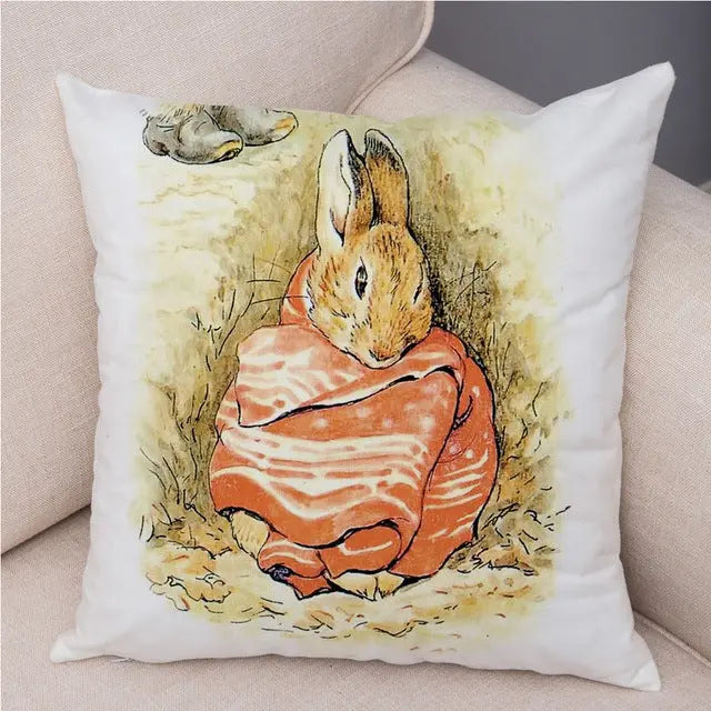 Housse de Coussin Lapin Pascal 11 Color-45 X45cm Without Pillow