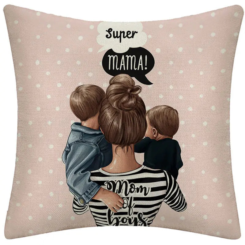 Housse de Coussin Lin Cartoon LINMO 7 style-45x45cm