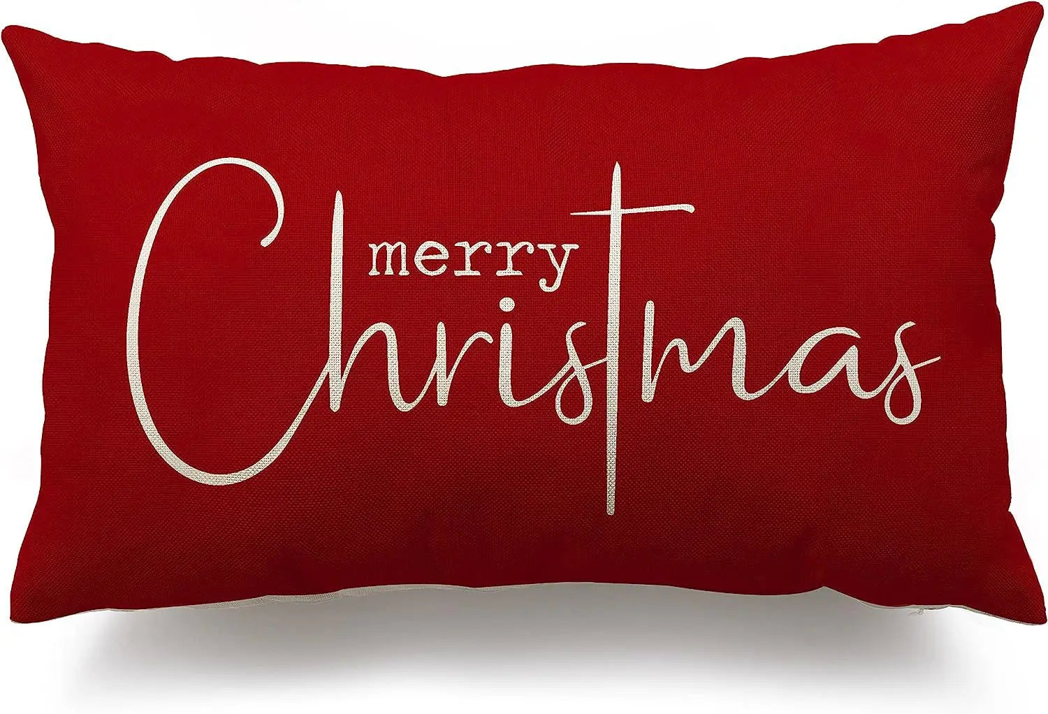 Housse de Coussin Lin Noël VERTI Merrychristmas1-30x50cm Printing Single Side