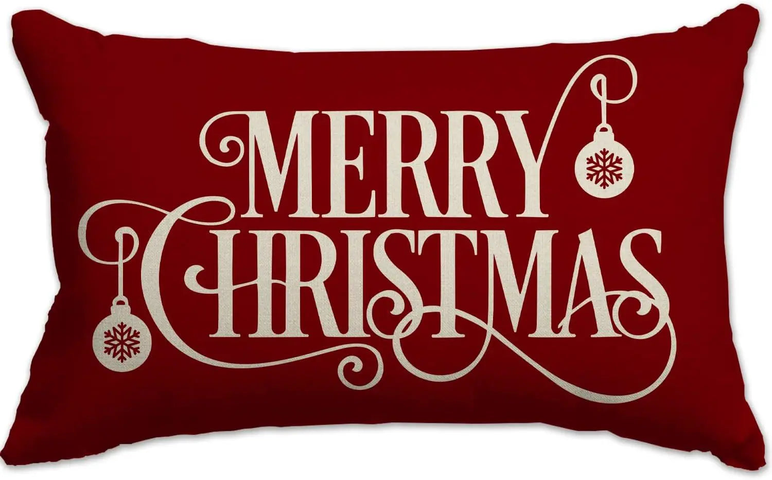 Housse de Coussin Lin Noël VERTI Merrychristmas3-30x50cm Printing Single Side