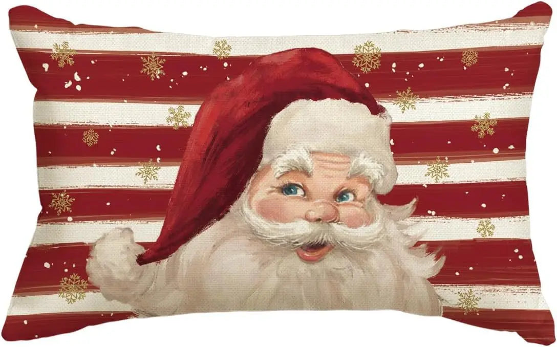 Housse de Coussin Lin Noël VERTI A-30x50cm Printing Single Side
