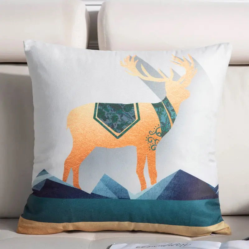 Housse de Coussin Luxe Design NORDIC Mountain deer-45X45cm single pillowcase wit